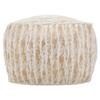 SARO LIFESTYLE Matterhorn Collection Foil Print Faux Fur Pouf, 20" x 20" x 14", Gold view 4
