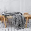 49x71inch Hand Knitted Fringe Wool Throw Blanket Lightweight Sofa Bed Couch Decorative Gray Blanket Crochet Cable Acrylic Blanket Photo Prop Family Friend Xmas Gift view 1
