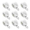 MroMax Curtain Track Rollers Stainless Steel Frame Twin Wheeled Carriers Drapery Rail Sliding Glider for Windows Shower Curtain Tracks 0.47" Dia, 50 Pcs view 1