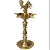 Tangerine Mahabharat Diya || Kuthu Vilakku || Oil Lamp|| Brass Diya Traditionally Designed Nakasi with Annapakshi/Peacock - Item Qty 1 pc(Height- 18 inch) view 2