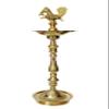 Tangerine Mahabharat Diya || Kuthu Vilakku || Oil Lamp|| Brass Diya Traditionally Designed Nakasi with Annapakshi/Peacock - Item Qty 1 pc(Height- 18 inch) view 4