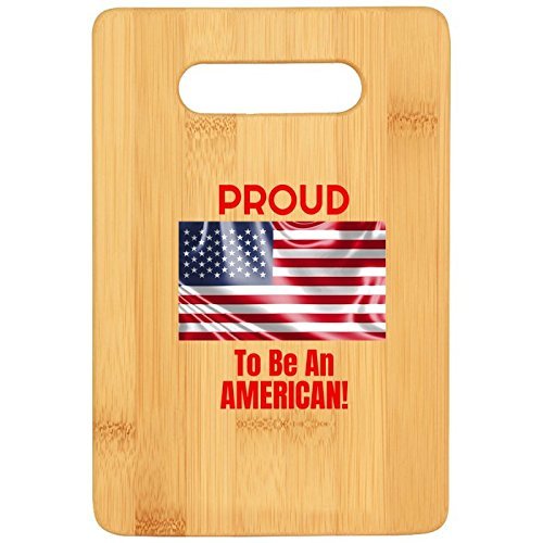 American Flag USA Citizen Bamboo Cutting Board For Wife,Girlfriend and Mom