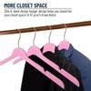 All Hung Up Hangers Elegant Plastic Hangers, Clothes Hangers, Thin Plastic Hangers, Color Plastic Hangers, Clothes Hangers Plastic, Blouse Hangers (Hot Pink, 36pk) view 4