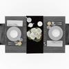 Gothic Style Table Runner 18x72inch Cotton Linen Runners for Kitchen Dining Living Room Wedding PartyTable Decor, Embroidery Skull Black Backdrop view 3