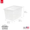 IRIS USA 6-Pack Storage Bins with Lids, 68 Quart, Clear Stackable Containers Box Organize Shoes Closet Shelves Clothes Blankets Towels - BPA-Free Plastic view 2