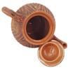 Beautiful Handmade Uzbek 5-Piece Brown Clay Tea Set 33.8 Oz Teapot With Four 6.7 Oz Cups Uzbekistan Pottery Traditional Products + FREE Uzbek Food Recipe Ebooks view 2