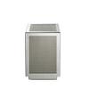 Acme Noralie Square Accent Table with Glass Top in Mirrored and Faux Diamonds view 3