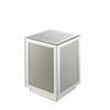 Acme Noralie Square Accent Table with Glass Top in Mirrored and Faux Diamonds view 4