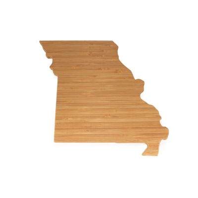 BambooMN Missouri Silhouette Bamboo Serving and Cutting Board - 2 Units - 12" x 10.75" x 0.60"