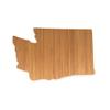 BambooMN Washington Silhouette Bamboo Serving and Cutting Board - 2 Units - 11.75" x 7.5" x 0.60" view 1