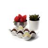 Impulse! Hudson White Porcelain Egg Crate - Set of 2: Enhance Storage, Fridge Organization, and Style! view 3