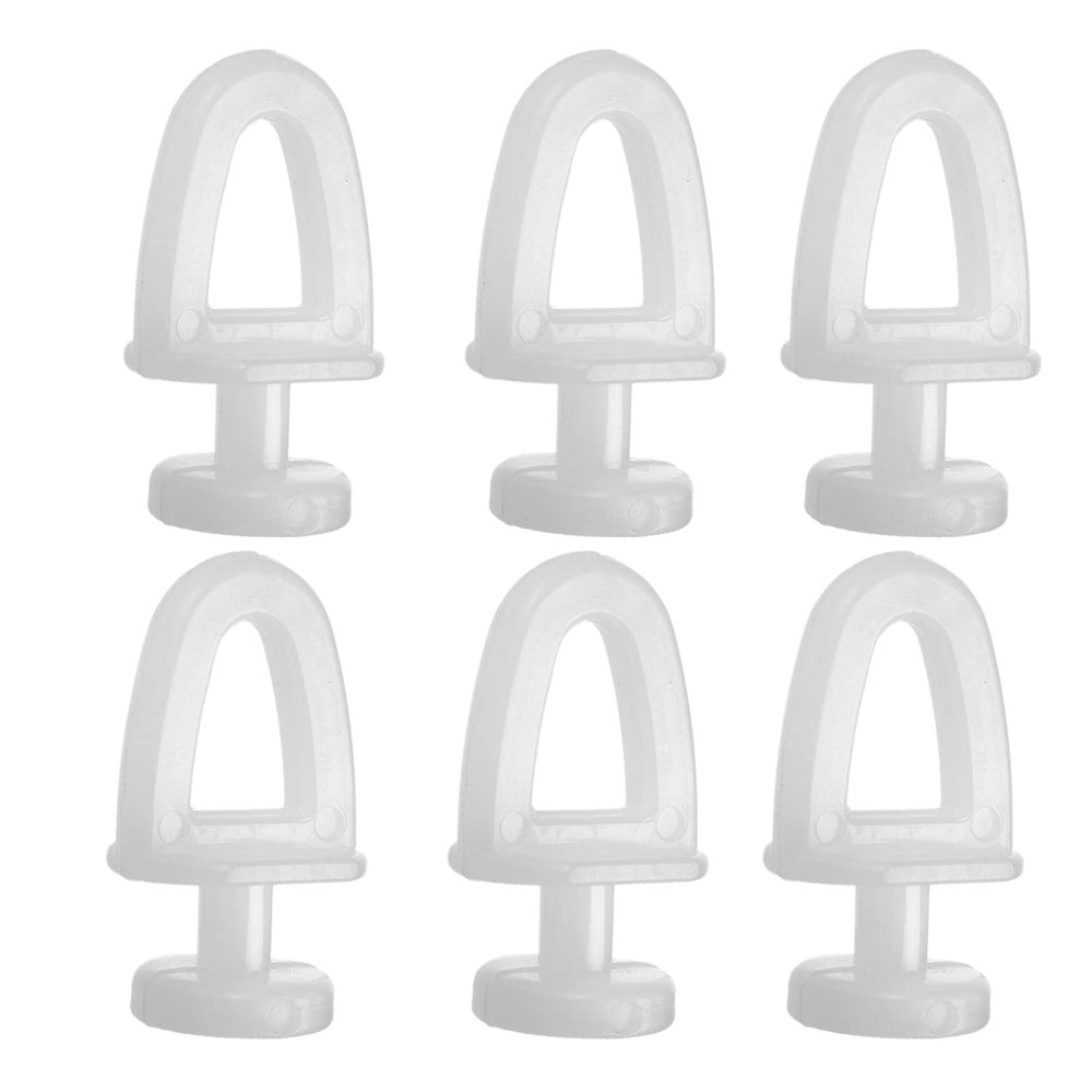 MroMax Curtain Track Rollers Plastic Drapery Rail Sliding Glider for Windows Shower Curtain Tracks 0.43" Dia, White 20 Pcs
