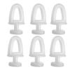 MroMax Curtain Track Rollers Plastic Drapery Rail Sliding Glider for Windows Shower Curtain Tracks 0.43" Dia, White 20 Pcs view 1