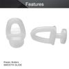 MroMax Curtain Track Rollers Plastic Drapery Rail Sliding Glider for Windows Shower Curtain Tracks 0.43" Dia, White 20 Pcs view 3