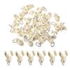 MroMax 80Pcs Curtain Track Rollers, 0.53" Dia Plastic Twin Wheeled Carriers Drapery Rail Sliding Glider for Windows Shower Curtain Tracks view 1
