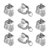 MroMax Curtain Track Rollers Stainless Steel Frame Twin Wheeled Carriers Drapery Rail Sliding Glider for Windows Shower Curtain Tracks 0.43" Dia, 50 Pcs view 1