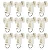 MroMax 30Pcs Curtain Track Rollers, 0.41" Dia Plastic Twin Wheeled Carriers Drapery Rail Sliding Glider for Windows Shower Curtain Tracks view 1