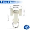 MroMax 30Pcs Curtain Track Rollers, 0.41" Dia Plastic Twin Wheeled Carriers Drapery Rail Sliding Glider for Windows Shower Curtain Tracks view 3