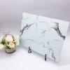 VASUHOME Glass Cutting Board, 16 * 12 inch Set of 1 Tempered Glass Cutting Board, Decorative Square Marble Chopping Board for Kitchen, Scratch, Heat, Shatter Resistant Cutting Mat, White view 4