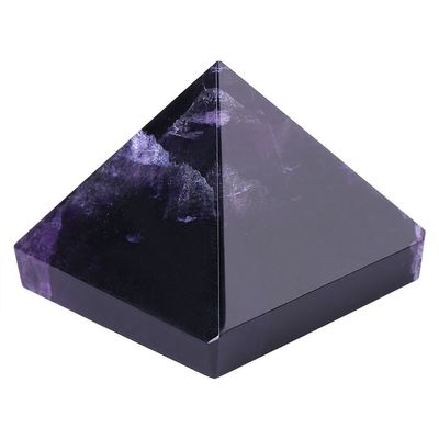 Natural Purple Amethyst Crystal Pyramid Figurine Home Decoration Good Luck Gift Paperweight Feng Shui Ornament