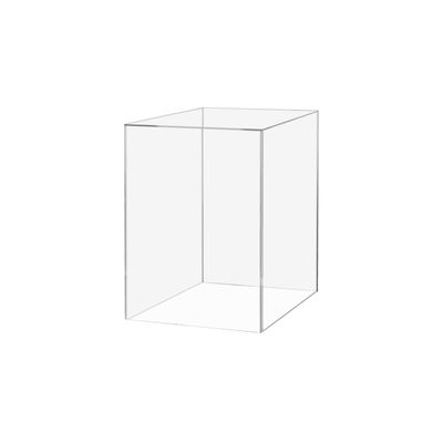 Tall Display Box Clear Acrylic 12" x 12 x 19 No Lid Hollow Pedestal 5 Sided Display Trinkets Flower Tower Dust Cover Bin Collectible Items Elevated Multi Use Showcase by Marketing Holders