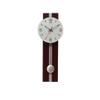 CLOCKZHJI Pendulum Wall Clock with Luminous Silent Non Ticking Living Room European Style Wall Clock Art Pendulum Simple Fashion Personality Mute Clock (Color : Brown, Size : Height: 60cm/23.6") view 1