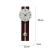 CLOCKZHJI Pendulum Wall Clock with Luminous Silent Non Ticking Living Room European Style Wall Clock Art Pendulum Simple Fashion Personality Mute Clock (Color : Brown, Size : Height: 60cm/23.6") view 2