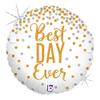 Betallic 86687 18 in. Glitter Best Day Ever Holo Flat Foil Balloon, Pack of 5 view 1