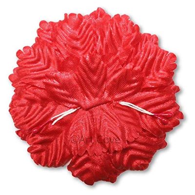 Capia Flowers Flat Carnation Capia Base for Corsages Bulk 48 Pieces 20+ Colors Available (Red)