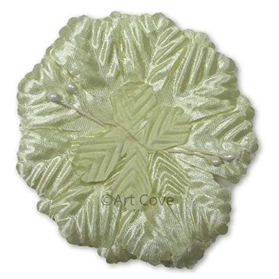 Capia Flowers Flat Carnation Capia Base for Corsages Bulk 48 Pieces 20+ Colors Available (Yellow)