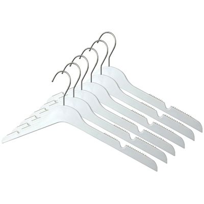 All Hung Up Hangers Elegant Plastic Hangers, Clothes Hangers, Thin Plastic Hangers, Color Plastic Hangers, Clothes Hangers Plastic, Blouse Hangers (White, 36pk)