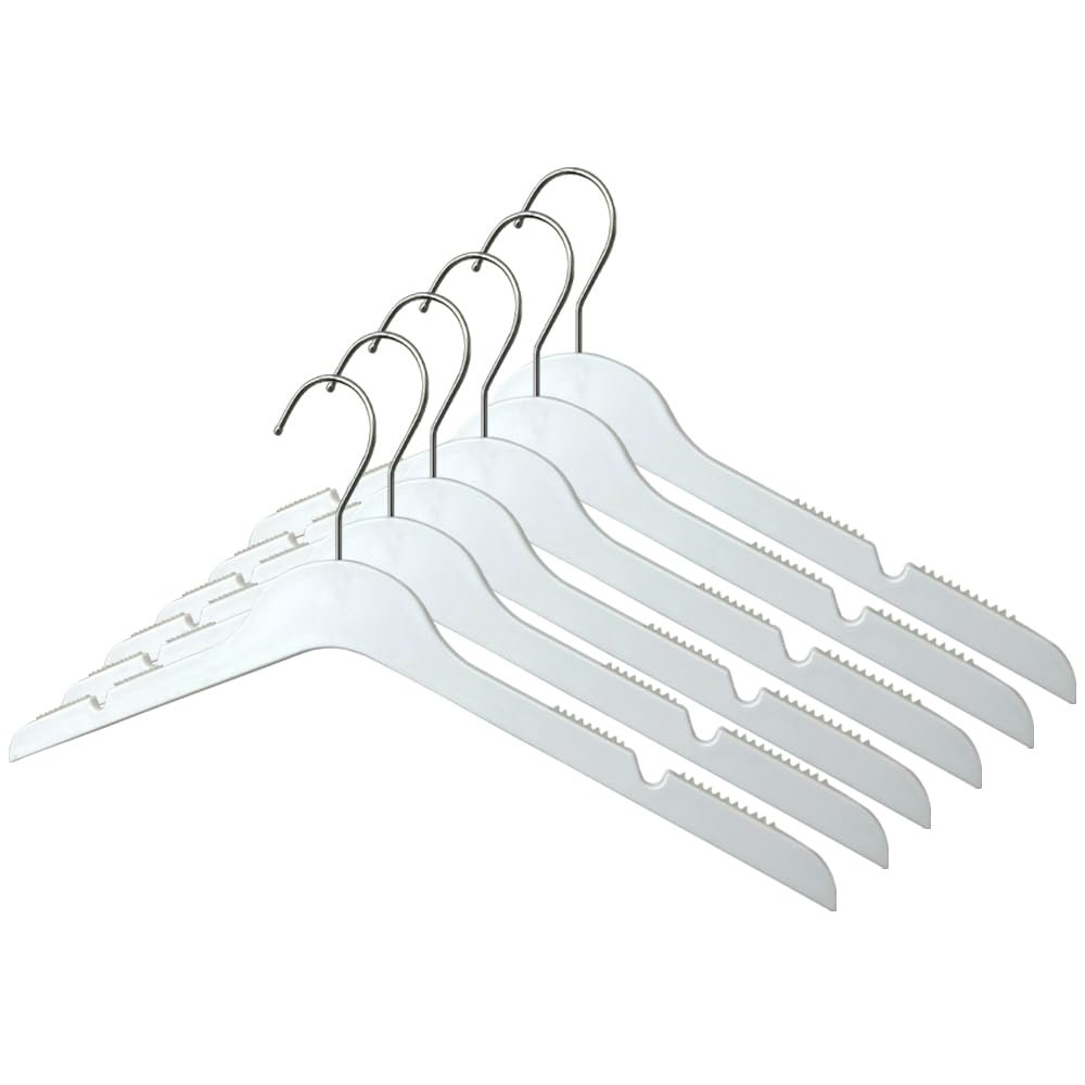 All Hung Up Hangers Elegant Plastic Hangers, Clothes Hangers, Thin Plastic Hangers, Color Plastic Hangers, Clothes Hangers Plastic, Blouse Hangers (White, 36pk)
