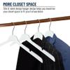 All Hung Up Hangers Elegant Plastic Hangers, Clothes Hangers, Thin Plastic Hangers, Color Plastic Hangers, Clothes Hangers Plastic, Blouse Hangers (White, 36pk) view 4