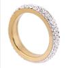 Bansriracha Fashion Jewelry Stainless Steel Carved Ring Ring Female Crystal from Austrian Simple Temperament Wild Anti-Allergic (Silver, 9) view 4