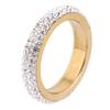 Bansriracha Fashion Jewelry Stainless Steel Carved Ring Ring Female Crystal from Austrian Simple Temperament Wild Anti-Allergic (Silver, 7) view 2