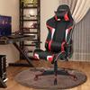Goplus Gaming Massage Office Chair, High Back PU Leather Adjustable Arms Headrest Ergonomic Reclining Racing Chair, Rolling Swivel Executive Computer Chair view 2