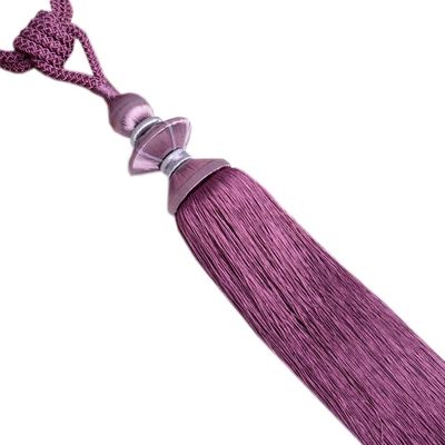 1 Pair Curtain Tiebacks Rope Fashion Tassel Curtain Holdbacks Tiebacks Curtain Buckle Holder (Purple)