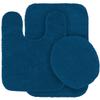 3 pc Bathroom Rug Se Bath Mats t Angela Solid Royal Blue Color Anti Slip Soft Mats New view 1