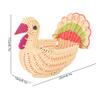 Hand-Woven Turkey-Shape Storage Basket, Imitation Rattan, Desktop Organizer for Fruit Candy Snacks, 8.7x5.1x6.7 Inch view 2