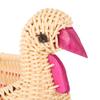 Hand-Woven Turkey-Shape Storage Basket, Imitation Rattan, Desktop Organizer for Fruit Candy Snacks, 8.7x5.1x6.7 Inch view 3