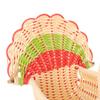 Hand-Woven Turkey-Shape Storage Basket, Imitation Rattan, Desktop Organizer for Fruit Candy Snacks, 8.7x5.1x6.7 Inch view 4