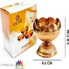 SATVIK 10 Pc Brass Diya for Diwali Decoration. Handmade Oil Lamp with Golden Engraved Made of Virgin Brass Metal. Diwali Diya Vilakku for Puja Pooja. Traditional Indian Deepawali Gift Items view 2