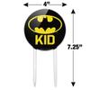 Acrylic Batman Bat Kid Shield Logo Cake Topper Party Decoration for Wedding Anniversary Birthday Graduation view 2