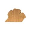 BambooMN Michigan Silhouette Bamboo Serving and Cutting Board 2 Units - 11.75" x 11.6" x 0.60" view 2