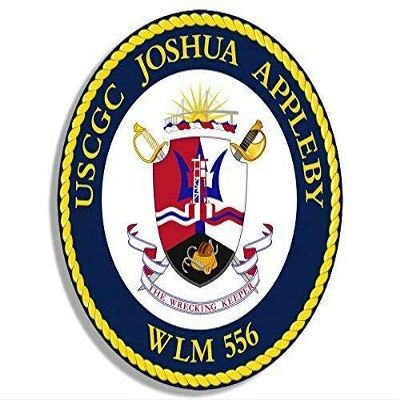MAGNET 4x4 inch Round USCGC Joshua Appleby WLM 556 Seal Sticker (Logo Coast Guard) Magnetic Magnet Vinyl Sticker