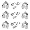 MroMax Curtain Track Rollers Stainless Steel Frame Twin Wheeled Carriers Drapery Rail Sliding Glider for Windows Shower Curtain Tracks 0.63" Dia, 50 Pcs view 1