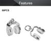 MroMax Curtain Track Rollers Stainless Steel Frame Twin Wheeled Carriers Drapery Rail Sliding Glider for Windows Shower Curtain Tracks 0.63" Dia, 50 Pcs view 3
