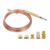 Jectse 900mm Universal Thermocouple, Gas Stove Thermocouple, Brown, Screw Connector, Metal, 5 Contacts, Screw Mount, for Induction Cooker, Gas Stove, Heating Device view 1