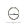 100 X SPLIT KEY RING NP NICKEL PLATED STEEL 19MM (3/4") view 2