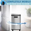 iTouchless 16 Gallon / 60L Stainless Steel Dual Compartment Sensor Kitchen Trash Can and Recycle Bin with Wheels  Rectangular Garbage Can with Touchless Motion Sensor Lid & Removable Inner Buckets view 3